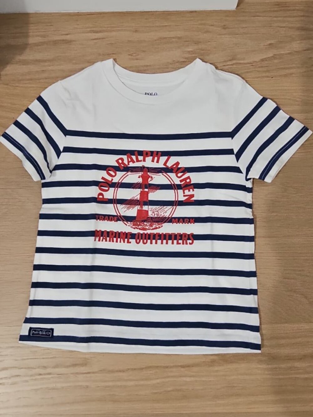 Polo Ralph Lauren Boys Marine Outfitters Lighthouse Striped Tee Size 5